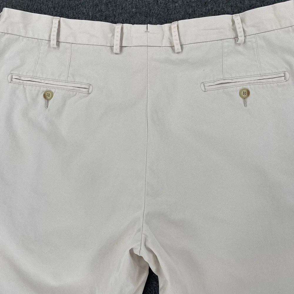 Peter Millar Pants Mens 38x36 Cream White Chino Straight Leg Preppy Casual Crown